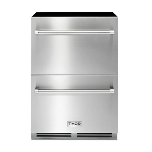 THOR Outdoor Kitchen Package with Propane Gas Grill and Refrigerator, AP-Outdoor-LP-R-6-B