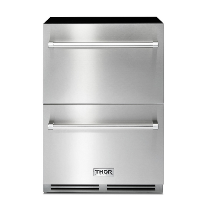 THOR Outdoor Kitchen Package with Propane Gas Grill and Refrigerator, AP-Outdoor-LP-R-6-B