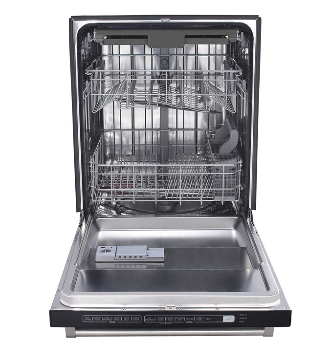 Thor Kitchen Package - 48" Gas Range, Dishwasher, Refrigerator with Water and Ice Dispenser, Microwave, AP-LRG4807U-12