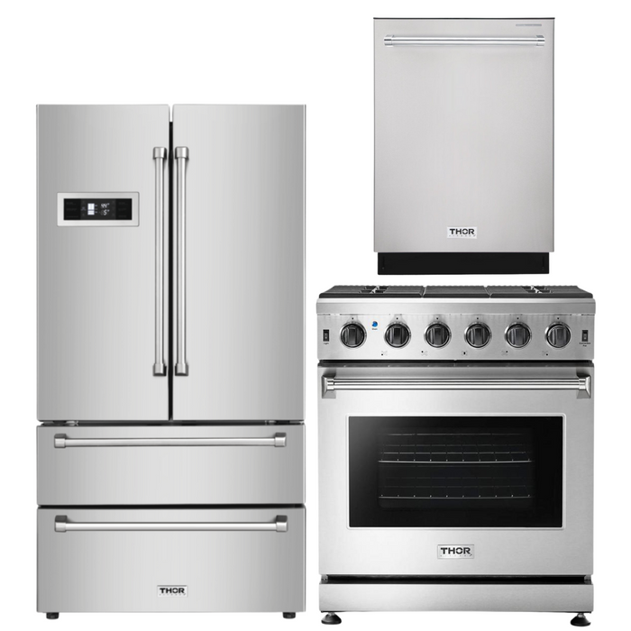 Thor Kitchen 30 in. Propane Gas Range, 36 in. Refrigerator, 24 in. Dishwasher, AP-LRG3001ULP-2