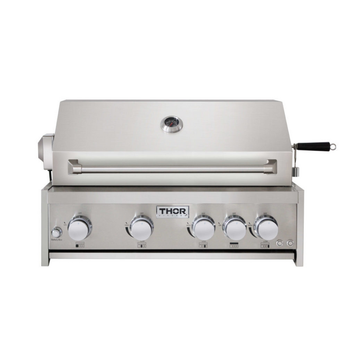 THOR Outdoor Kitchen Package with Propane Gas Grill and Freezer, AP-Outdoor-LP-F-6-B