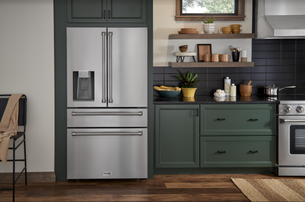 Thor Kitchen Package - 30" Electric Range, Refrigerator with Water and Ice Maker, Dishwasher, AP-HRE3001-9