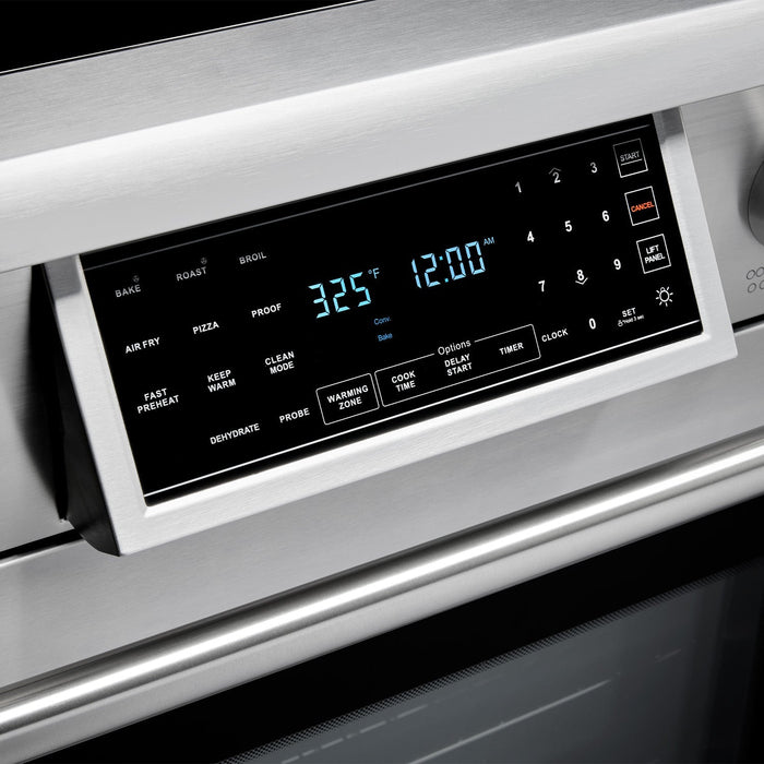 Thor Kitchen Package - 36" Electric Range, Range Hood, Microwave, Refrigerator with Water and Ice Dispenser, Dishwasher