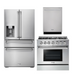 THOR Kitchen Package - 36" Gas Range, Refrigerator with Water and Ice Dispenser, Dishwasher, AP-HRG3618U-9