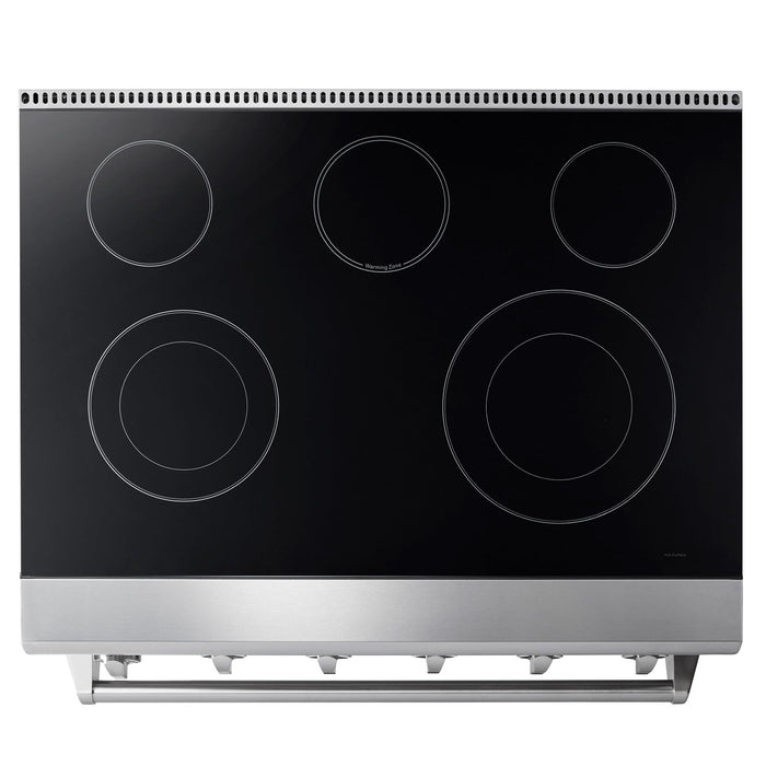 Thor Kitchen 36 in. Glass Top 5 Elements Convection Electric Range, HRE3601