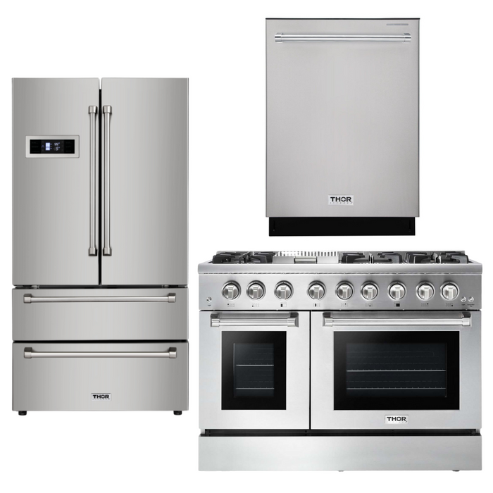 Thor Kitchen Package - 48" Dual Fuel Range, Refrigerator, Dishwasher, AP-HRD4803U-2