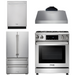 THOR Kitchen Package - 30 In. Gas Range, Range Hood, Microwave Drawer, Refrigerator, Dishwasher, AP-TRG3001LP-C-2