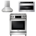 THOR Kitchen Package - 30 In. Propane Gas Range, Range Hood, Microwave Drawer, AP-TRG3001LP-W-4