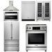 THOR Kitchen Package - 30 In. Propane Gas Range, Range Hood, Microwave Drawer, Refrigerator, Dishwasher, Wine Cooler, AP-TRG3001LP-8
