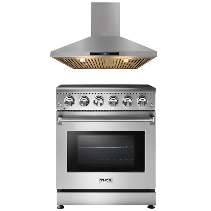 Thor Kitchen Package - 30 inch Electric Range and 30" Range Hood, AP-HRE3001