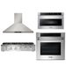 THOR Kitchen Package - 36" Propane Gas Rangetop, Range Hood, Wall Oven, Microwave, AP-HRT3618ULP-3