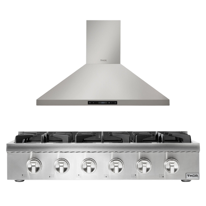 Thor Kitchen Package - 36" Gas Cooktop and Range Hood, AP-HRT3618U