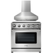 THOR Kitchen Package 36" Electric Range, 36" Range Hood, AP-HRE3601-W