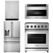 THOR Kitchen Package - 30" Gas Range, Microwave, Refrigerator with Water and Ice Dispenser, Dishwasher, AP-LRG3001U-12