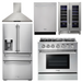 THOR Kitchen Package - 36" Propane Gas Range, Range Hood, Refrigerator with Water and Ice Dispenser, Dishwasher, Wine Cooler, AP-HRG3618ULP-11