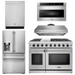 THOR Kitchen Package - 48" Propane Gas Range, Range Hood, Dishwasher, Refrigerator with Water and Ice Dispenser, Microwave, AP-LRG4807ULP-13