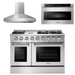 THOR Kitchen Package - 48" Propane Gas Range, Range Hood, Microwave, AP-HRG4808ULP-W-4