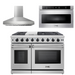 THOR Kitchen Package - 48" Gas Range, Range Hood, Microwave, AP-LRG4807U-W-4
