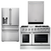 THOR Kitchen Package - 48" Gas Range, Refrigerator with Water and Ice Dispenser, Dishwasher, AP-HRG4808U-9