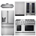 THOR Kitchen Package - 48" Propane Gas Range, Range Hood, Refrigerator with Water and Ice Dispenser, Dishwasher, Wine Cooler, AP-HRG4808ULP-11