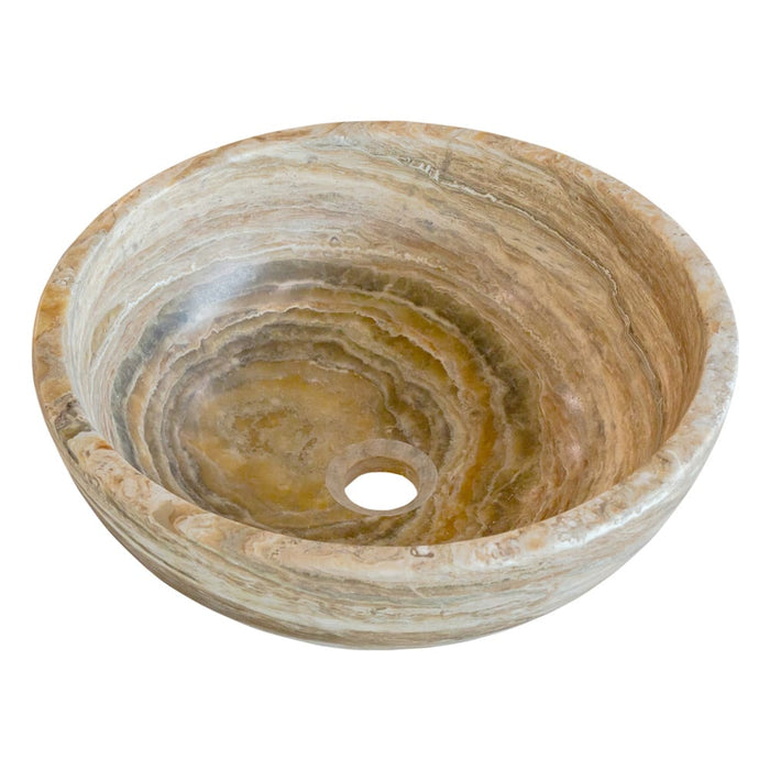 Traonyx Natural Stone Above Vanity Bathroom Sink Honed (D)16" (H)6"