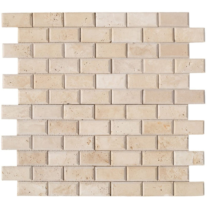 Tuscany Ivory Light Travertine Honed Mosaic Floor and Wall Tile - Livfloors Collection