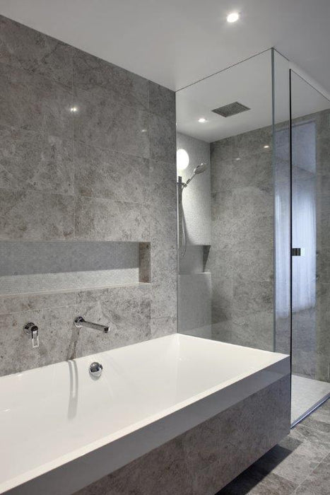 Tundra Gray Marble Floor and Wall Tile - Livfloors Collection
