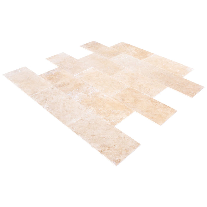 Tuscany Beige Travertine Tiles Honed and Filled Floor and Wall Tile - Belair Collection