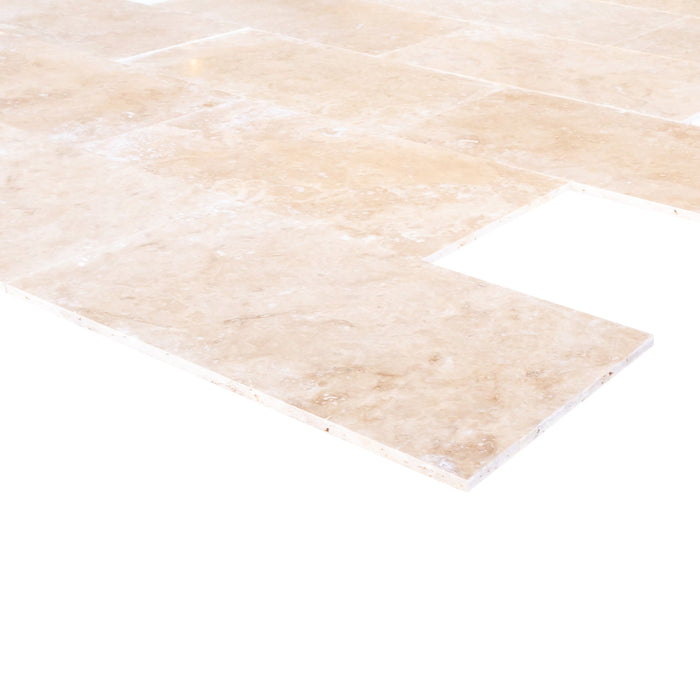 Tuscany Beige Travertine Tiles Honed and Filled Floor and Wall Tile - Belair Collection