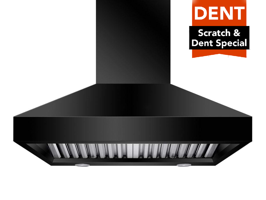 (Dented) 30 Inch Wall Mount Black Range Hood 750 CFM  - VICTORY Twister