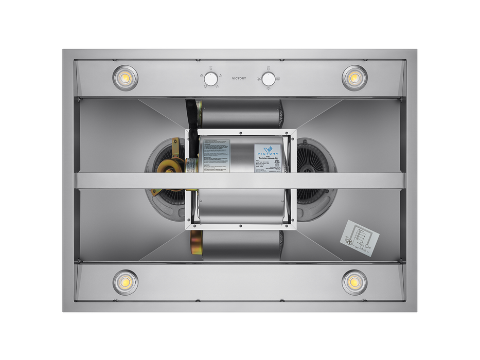 36 Inch Island Range Hood 750 CFM - VICTORY Twister Island