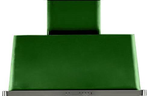 ILVE 40 in. Majestic Emerald Green Wall Mount Range Hood with 600 CFM Blower, UAM100EG