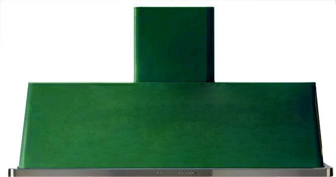 ILVE 60 in. Majestic Emerald Green Wall Mount Range Hood with 600 CFM Blower, UAM150EG