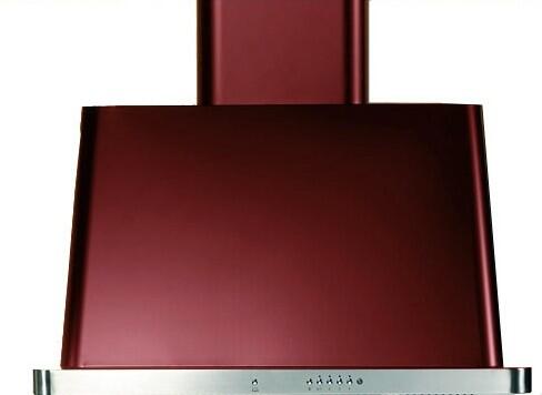 ILVE 30 in. Majestic Burgundy Wall Mount Range Hood with 600 CFM Blower, UAM76BU