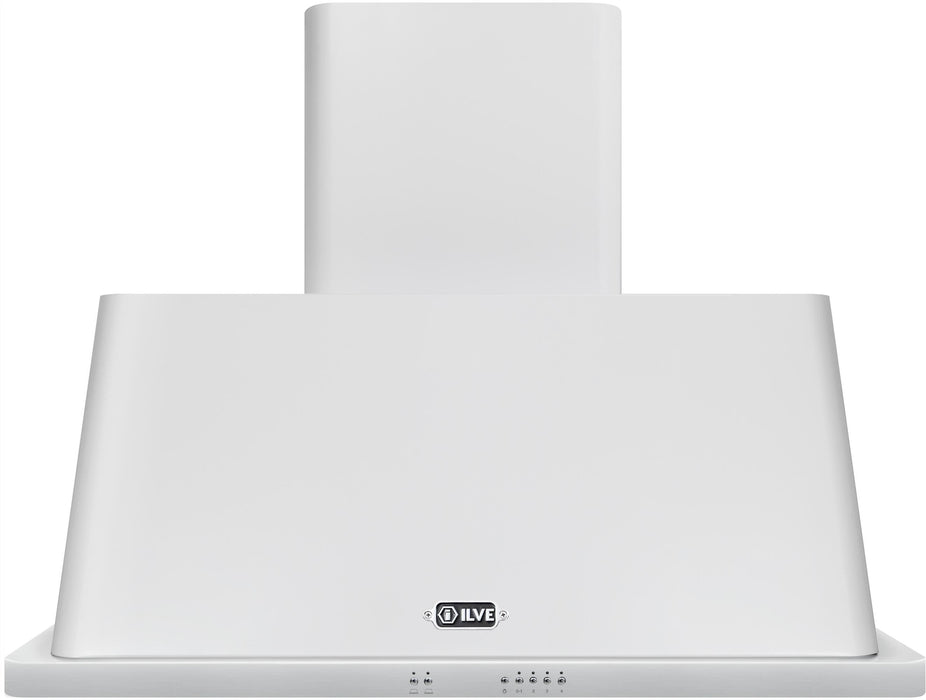 ILVE 36 in. Majestic White Wall Mount Range Hood with 600 CFM Blower, UAM90WH