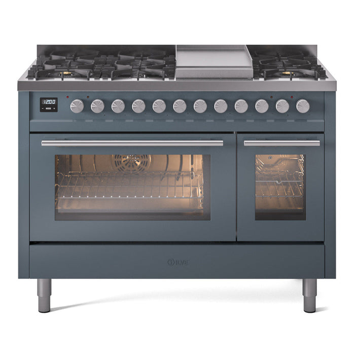 ILVE 48-Inch Professional Plus II Dual Fuel Range with 8 Sealed Burner - UP48FWMP