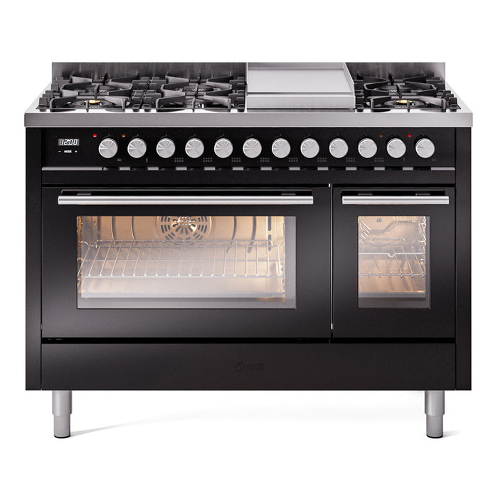 ILVE 48-Inch Professional Plus II Dual Fuel Range with 8 Sealed Burner - UP48FWMP