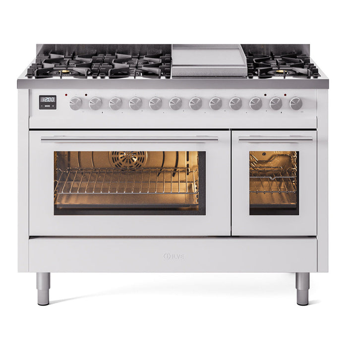 ILVE 48-Inch Professional Plus II Dual Fuel Range with 8 Sealed Burner - UP48FWMP