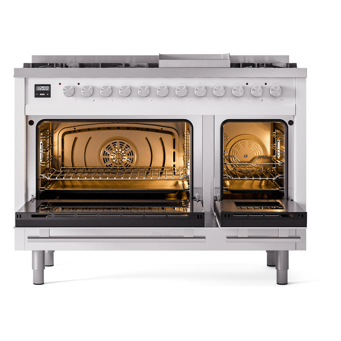 ILVE 48-Inch Professional Plus II Dual Fuel Range with 8 Sealed Burner - UP48FWMP