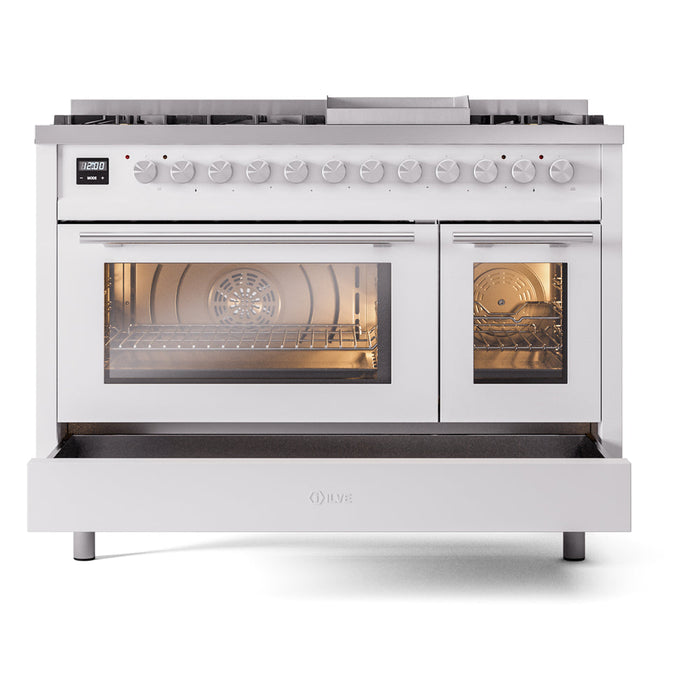 ILVE 48-Inch Professional Plus II Dual Fuel Range with 8 Sealed Burner - UP48FWMP