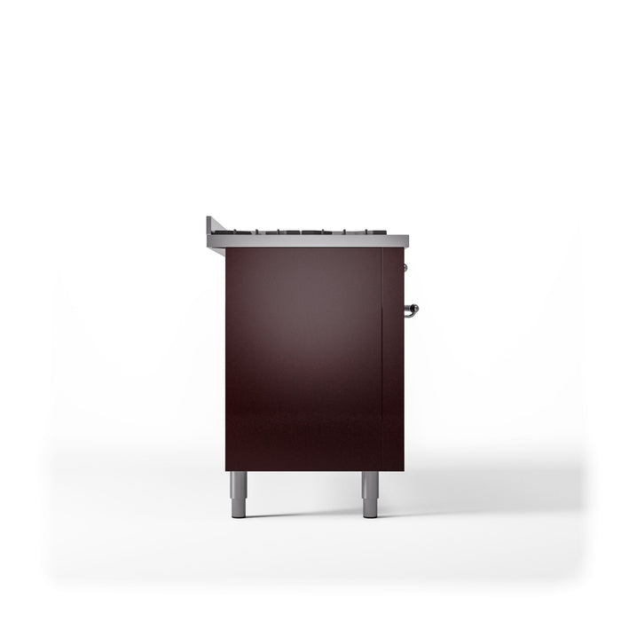 ILVE Nostalgie II 60" Dual Fuel Range with 9 Sealed Burners + Griddle + Triple Glass Door - UP60FNMP