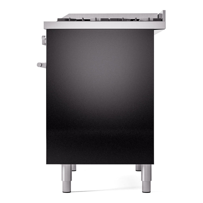 ILVE 40" Professional Plus II Dual Fuel Range with 6 Sealed Burners + Griddle, Triple Glass Door - UPD40FWMP