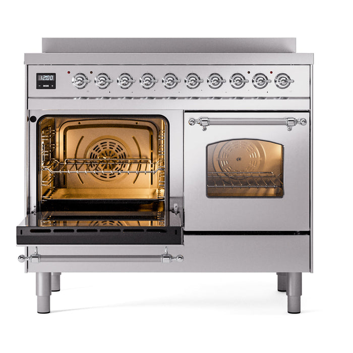 ILVE 40" Nostalgie II Induction Range with 6 Elements, Triple Glass Door - UPDI406NMP