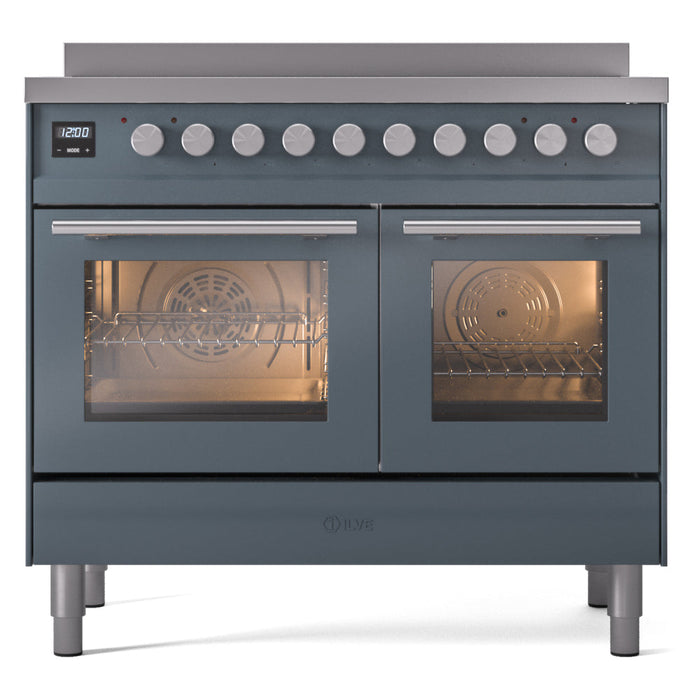 ILVE 40" Professional Plus II Induction Range with 6 Elements, Triple Glass Door - UPDI406WMP