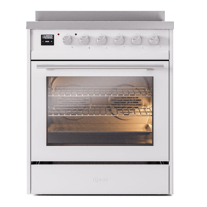 ILVE 30" Professional Plus II Induction Range with 4 Elements, Triple Glass Door - UPI304WMP