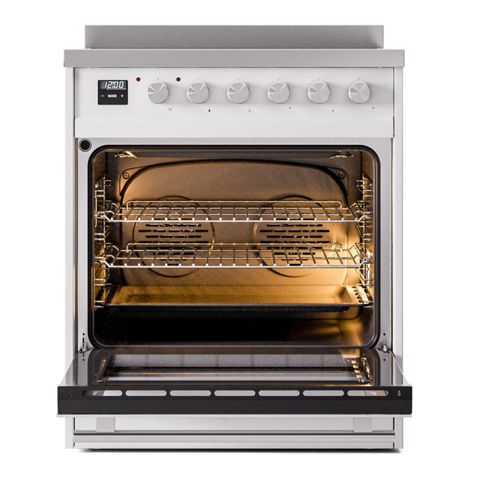 ILVE 30" Professional Plus II Induction Range with 4 Elements, Triple Glass Door - UPI304WMP