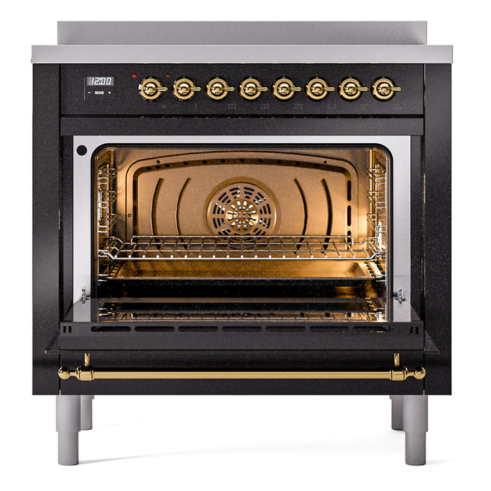 ILVE 36" Nostalgie II Induction Range with 6 Elements, Triple Glass Door - UPI366NMP