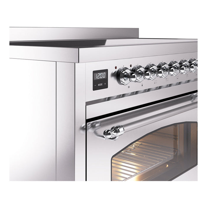 ILVE 48" Nostalgie II Electric Double Oven Range with 6 Elements, Triple Glass Cool Door  - UPI486NMP