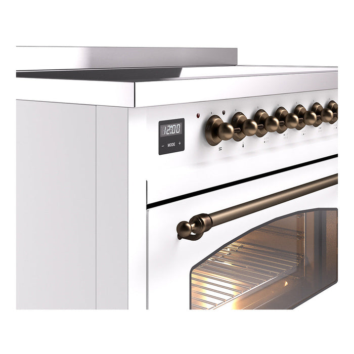 ILVE 48" Nostalgie II Electric Double Oven Range with 6 Elements, Triple Glass Cool Door  - UPI486NMP