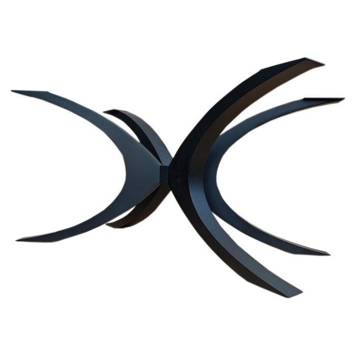 Unique Shape Metal Table Base/Legs Matte Black